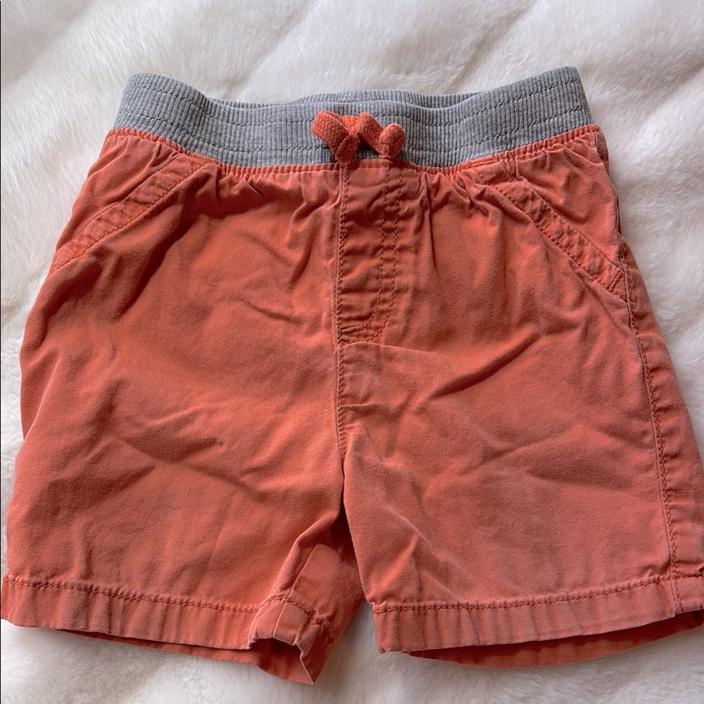 Gray and Orange Kids Shorts